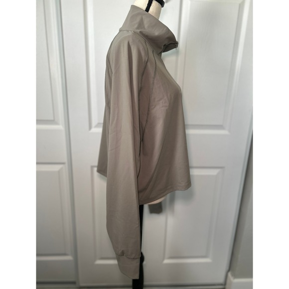 Gottex Peach Skin Pullover Athleisure Activewear Mock Neck 1/4 Zip Top XL - Picture 2 of 5